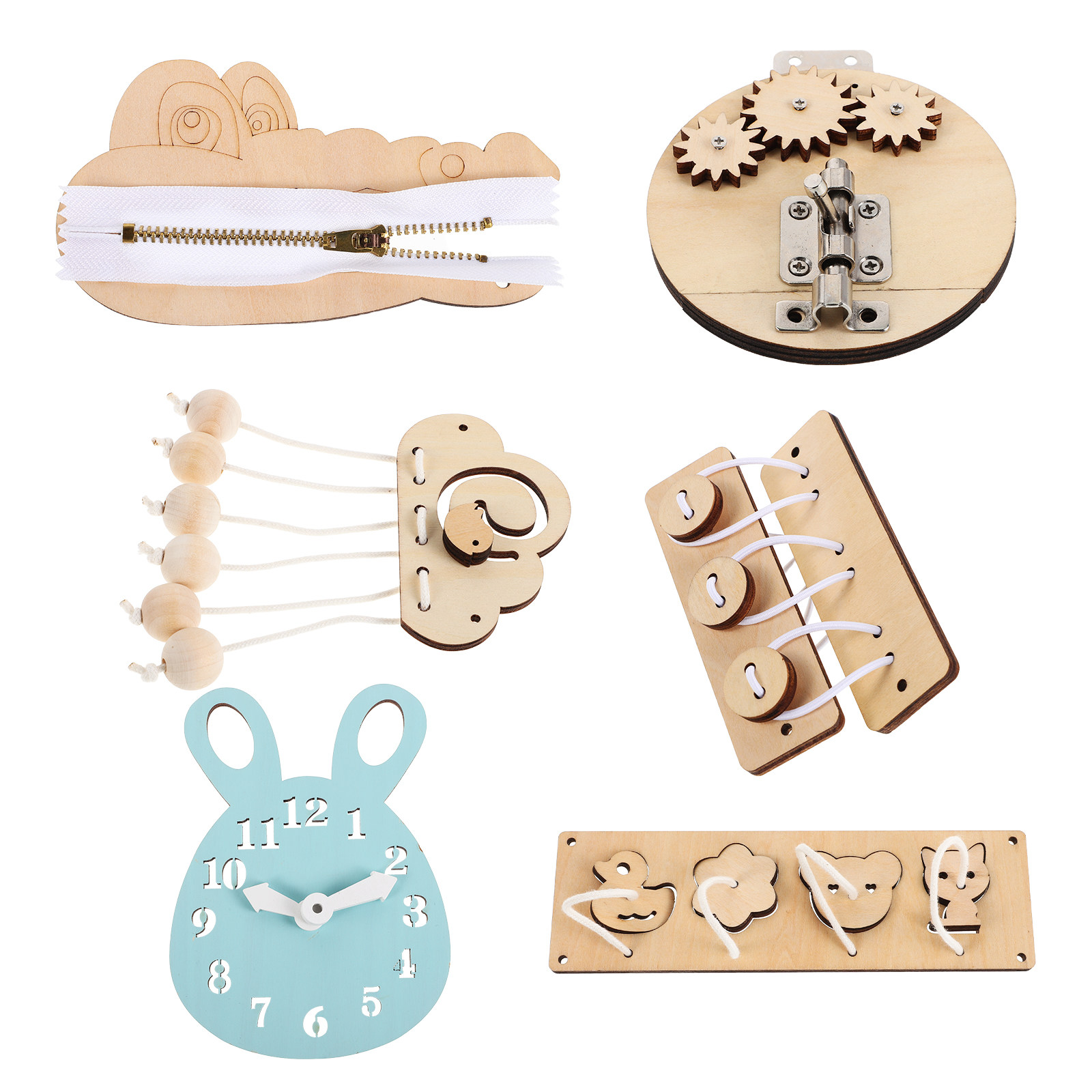 6Pcs Montessori Early Learning - đánh giá và giá Montessori Wooden Busy Board Toddler