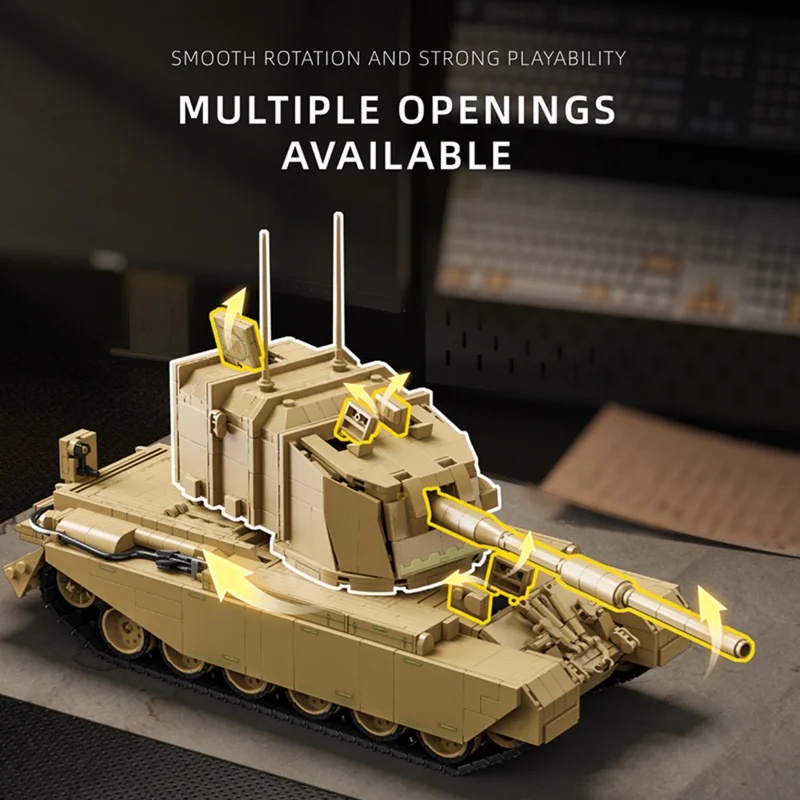 2080pcs British FV4005 Heavy A - đánh giá và giá Lego Compatible Military Tank